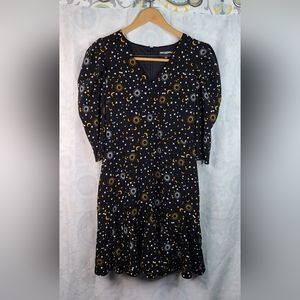Karl Lagerfeld Paris Puff Sleeve Celestial print dress size 6